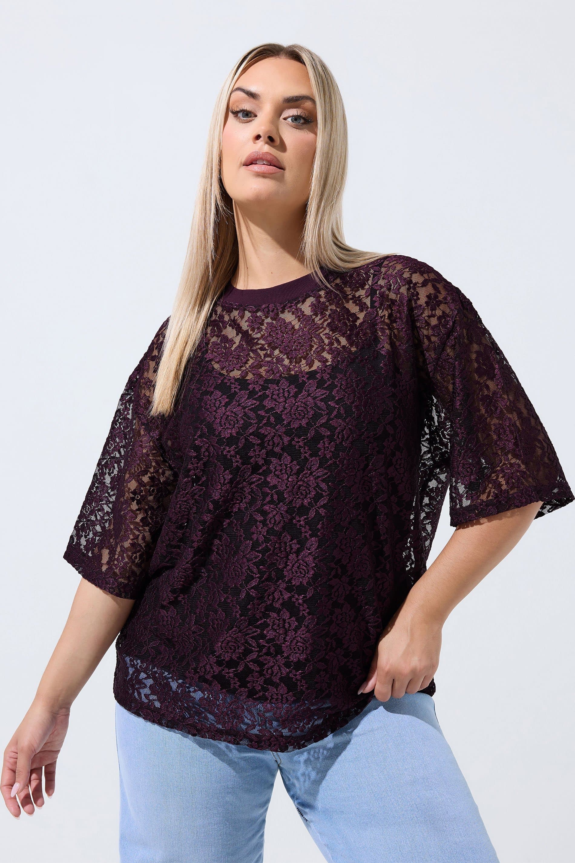 Limited Collection Plus Size All Over Lace Tshirt