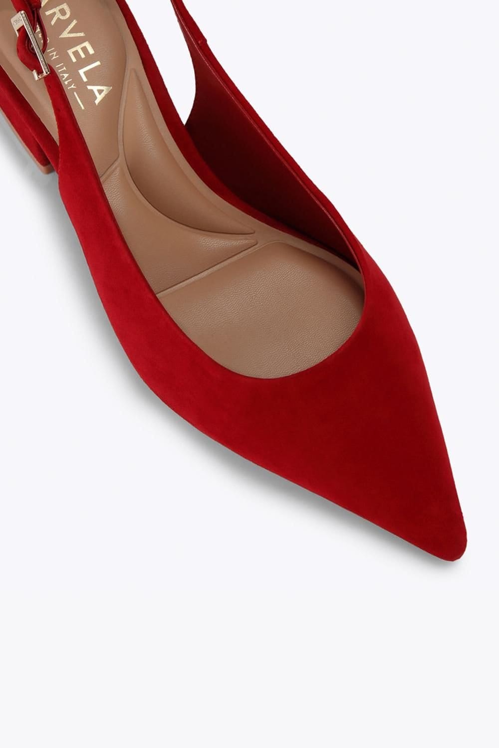 Carvela Carvela Women's 'Armonia Sling' Suede Heels in Red - 4