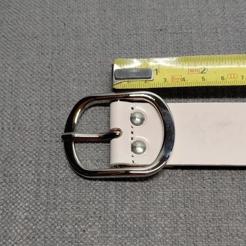 AP BY BRUPHILS Blush Pink Leather Belt Silver Coloured Buckle by A.P Bruphils 27"-29" Jeans