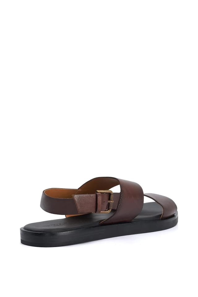 Dune London Dune London Men's 'Issac' Leather Sandals in Brown - 3