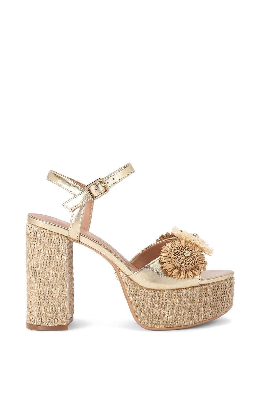 Carvela Carvela Women's 'Sorrento Flower Platform' Sandals in Gold