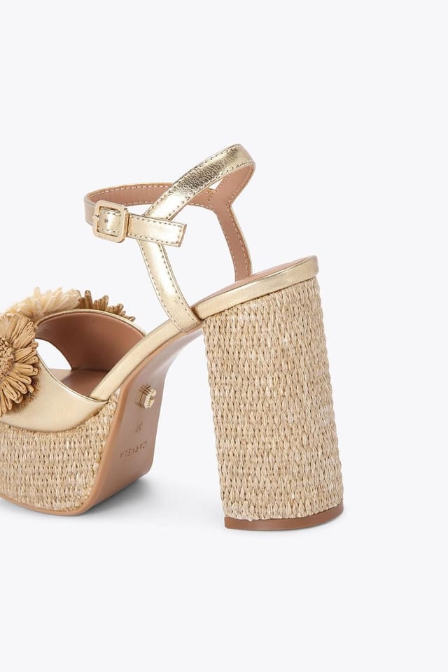 Carvela Carvela Women's 'Sorrento Flower Platform' Sandals in Gold - 3