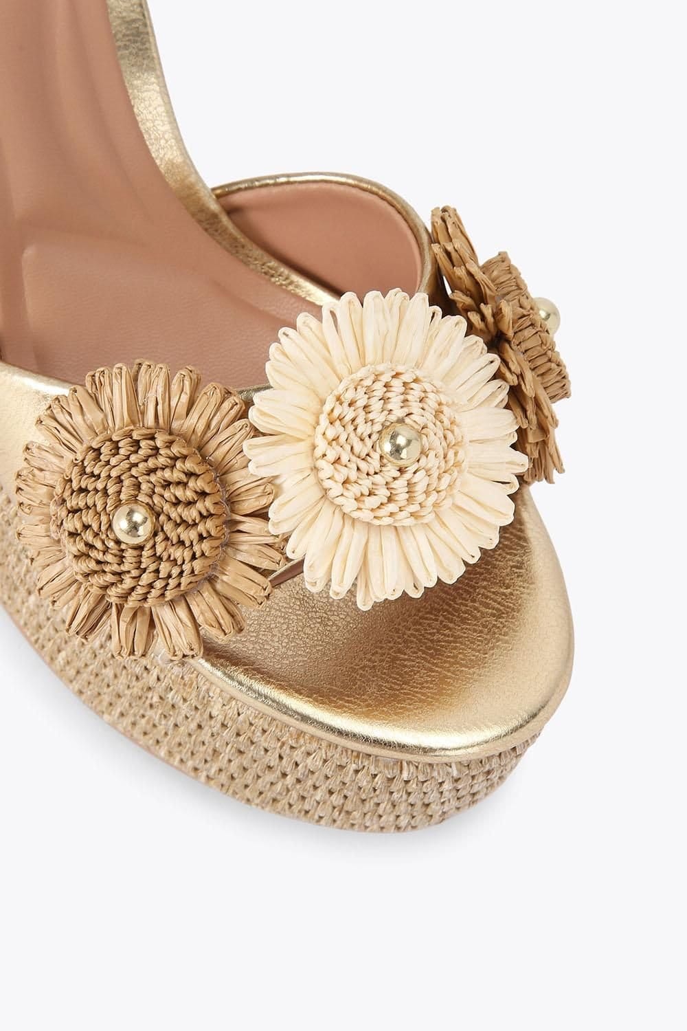 Carvela Carvela Women's 'Sorrento Flower Platform' Sandals in Gold - 4