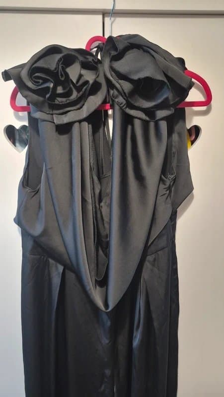 ASOS ASOS Luxe Curve Satin Feel Evening Jumpsuit Size 18