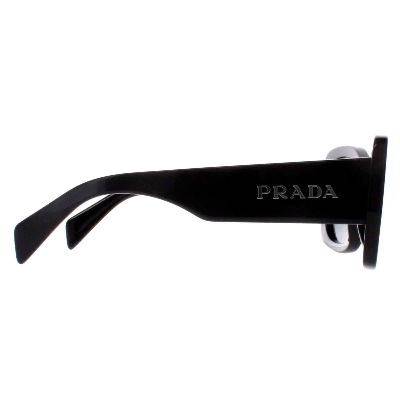 Prada Prada Women's Oval Black Dark Grey PRA08S - 4