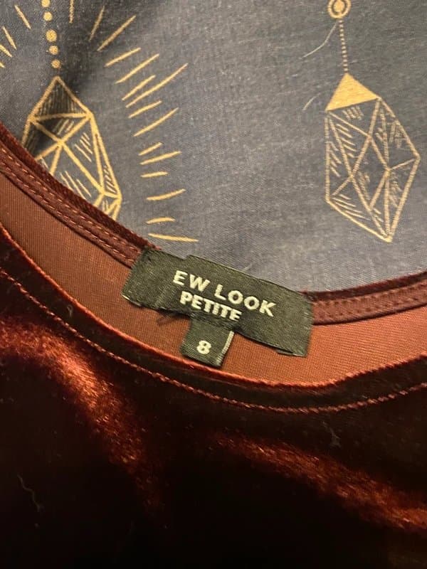 New Look Velvet New Look Top Burgundy