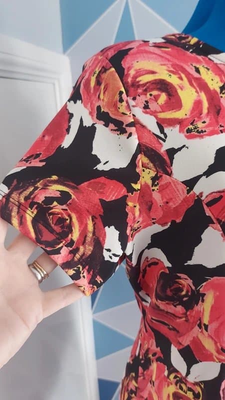 South Size 20 South (Very Brand) Summer Skater Style Dress - Red, Orange, Yellow, Pink, Black Floral