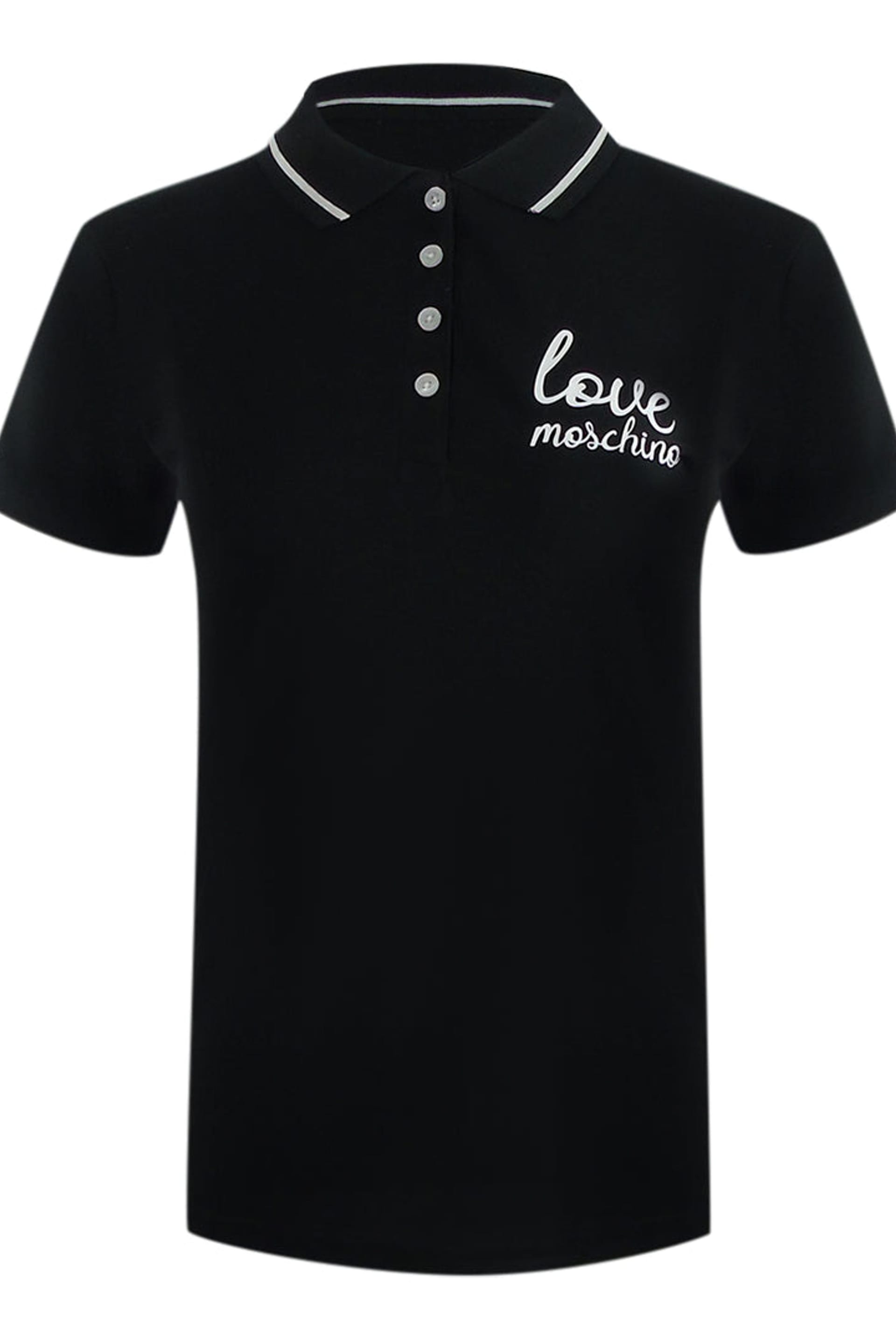 Love Moschino Black Short Sleeve Polo Shirt