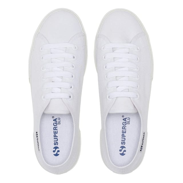 Superga Superga Women's 3740 Leggera Ceramic Print Platform Trainers in White - 3