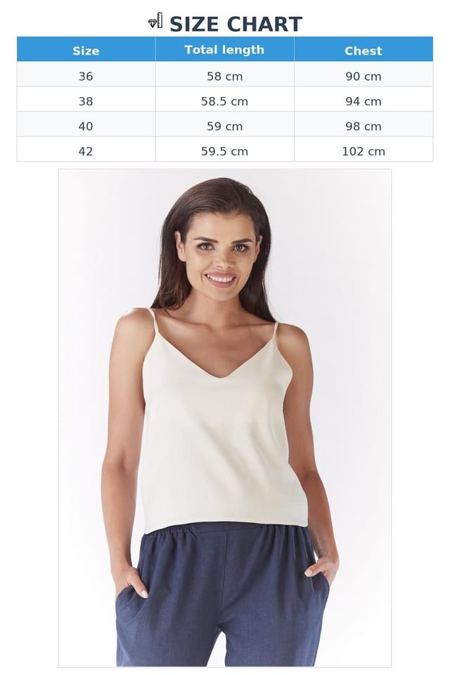 Love Lace Love Lace Women's Lightweight Strapy Blouse With Back Tie in Beige - 2