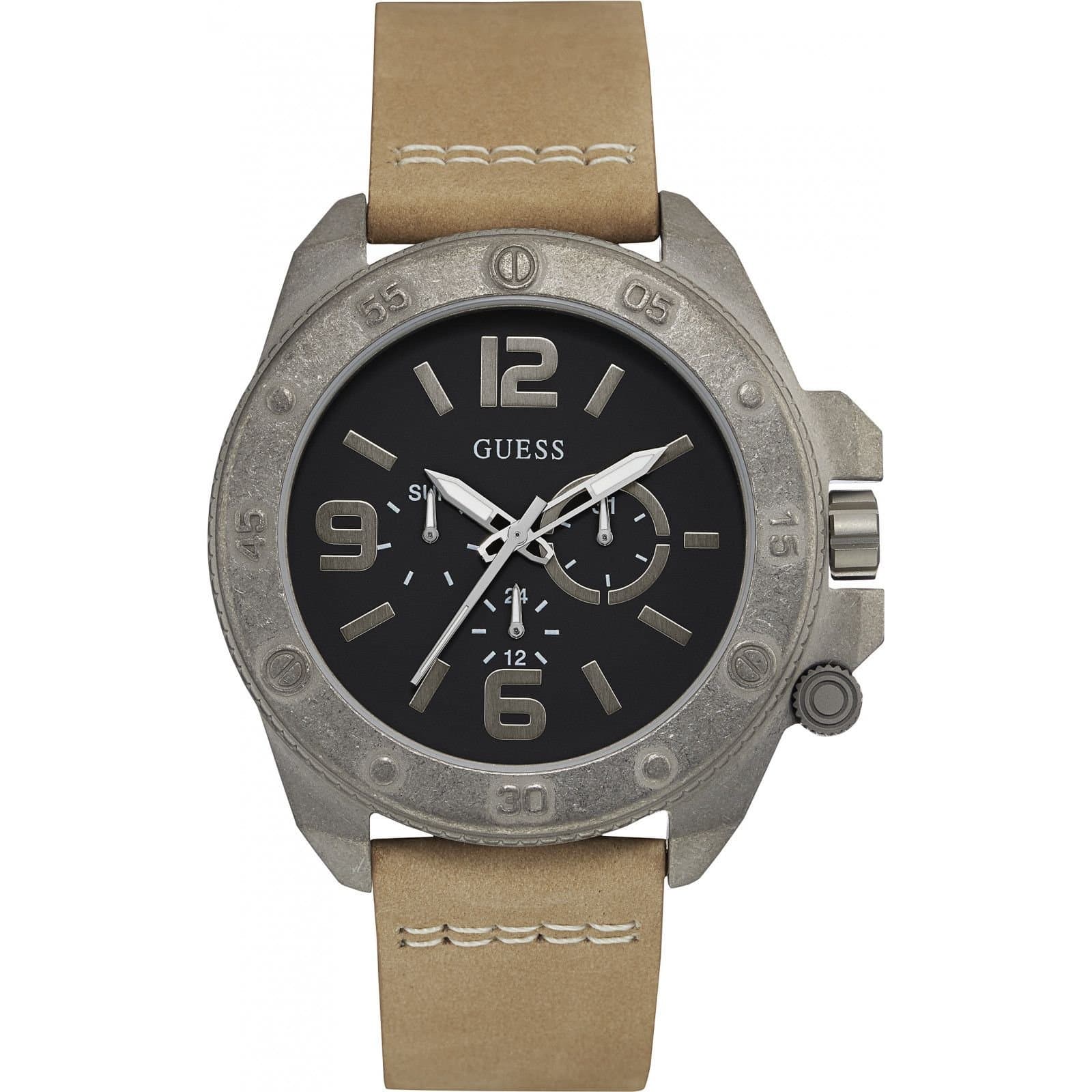GUESS Guess Men's W0659G4 46mm Quartz Watch in Beige