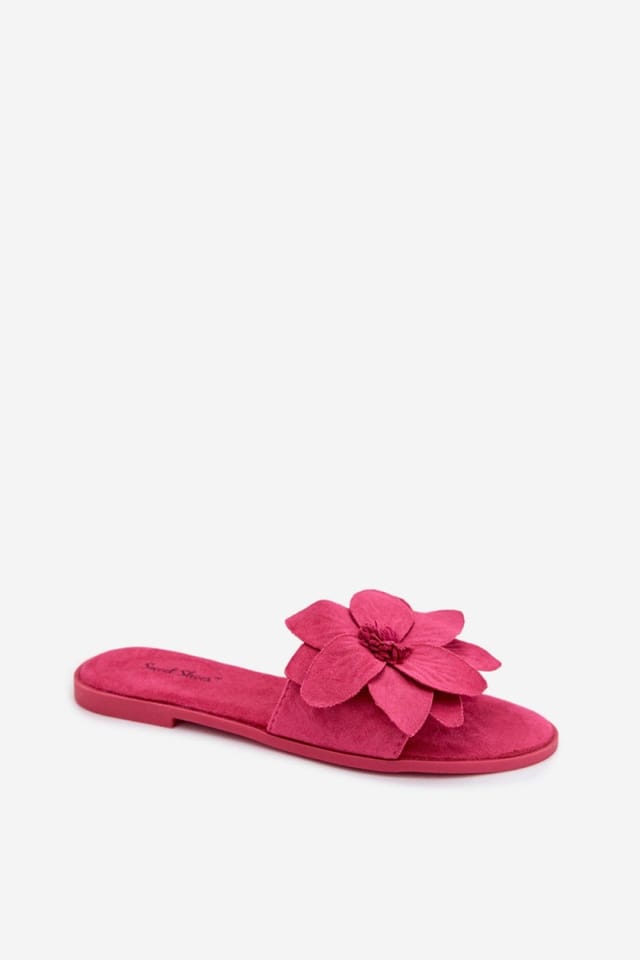 Love Lace Love Lace Women's Suede Flower Strap Flat Flip Flops for Summer Comfort Everyday in Pink - 2