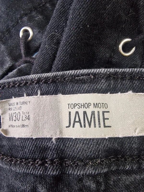 Topshop Topshop lace up jeans skinny black