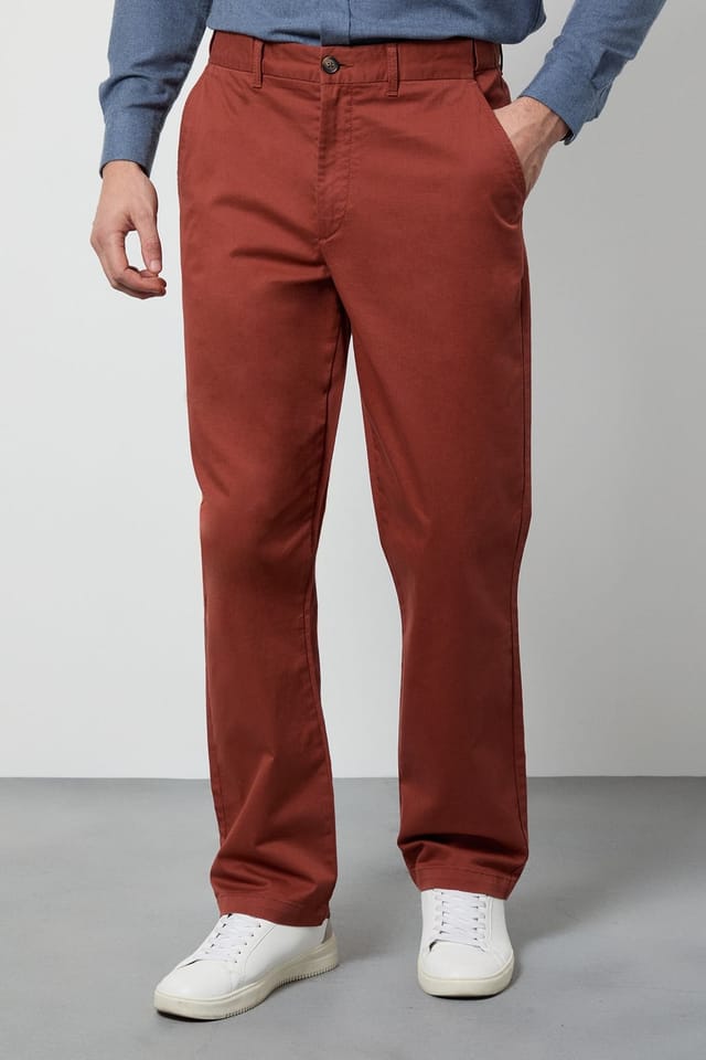Maine Maine Men's Burnt Orange Premium Chino Trousers - 2