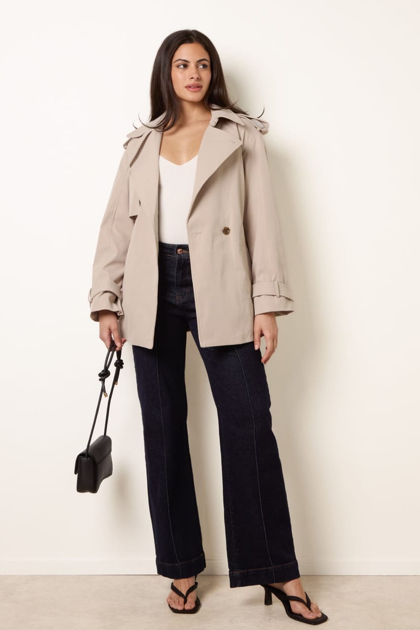 Blue Vanilla Blue Vanilla Women's Stone Short Trench Coat - 1