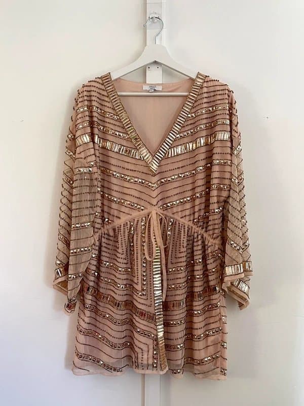 Joanna Hope Joanna Hope Blush Beaded Kaftan Women’s Size UK 18