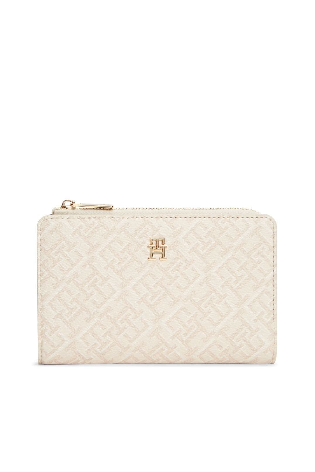 Tommy Hilfiger Tommy Hilfiger Women's Icon Bifold Wallet Monoplay Neutral Mix in Natural