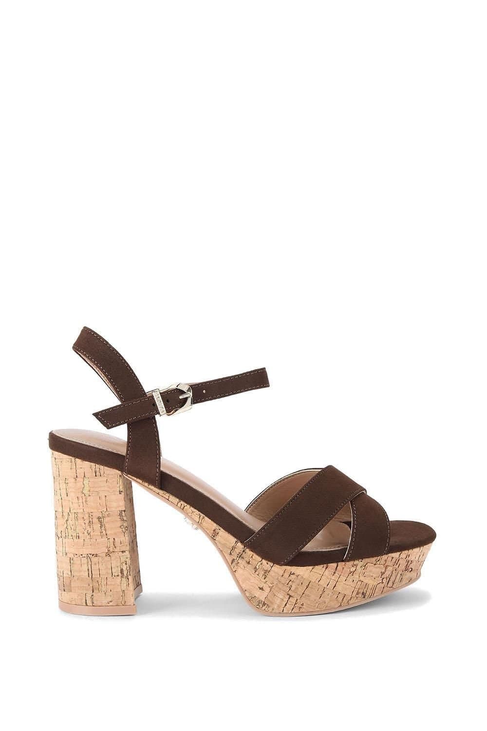 Carvela Carvela Women's 'Sonata Cork' Fabric Sandals in Brown