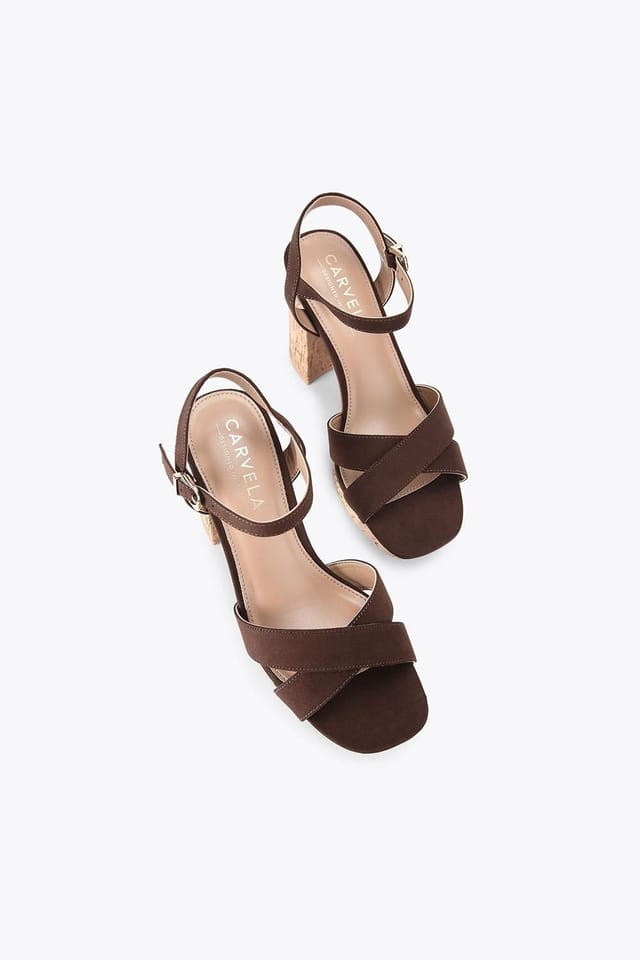 Carvela Carvela Women's 'Sonata Cork' Fabric Sandals in Brown - 2