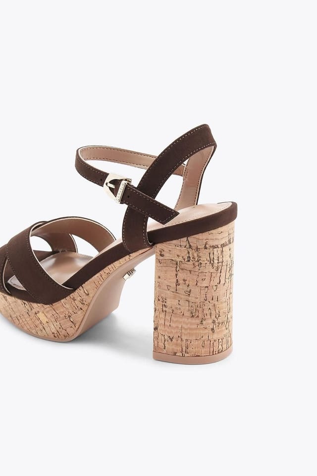 Carvela Carvela Women's 'Sonata Cork' Fabric Sandals in Brown - 3