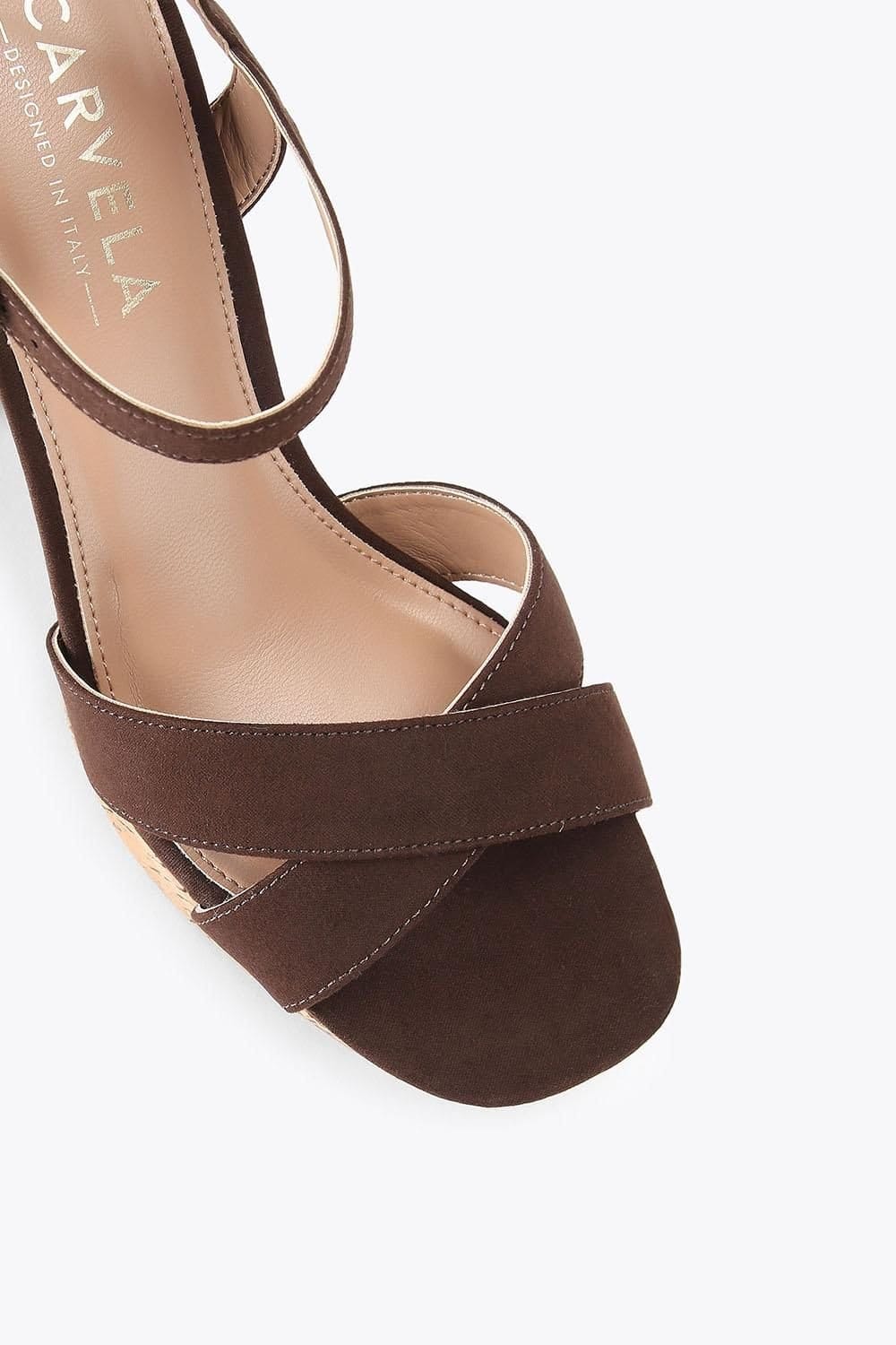 Carvela Carvela Women's 'Sonata Cork' Fabric Sandals in Brown - 4