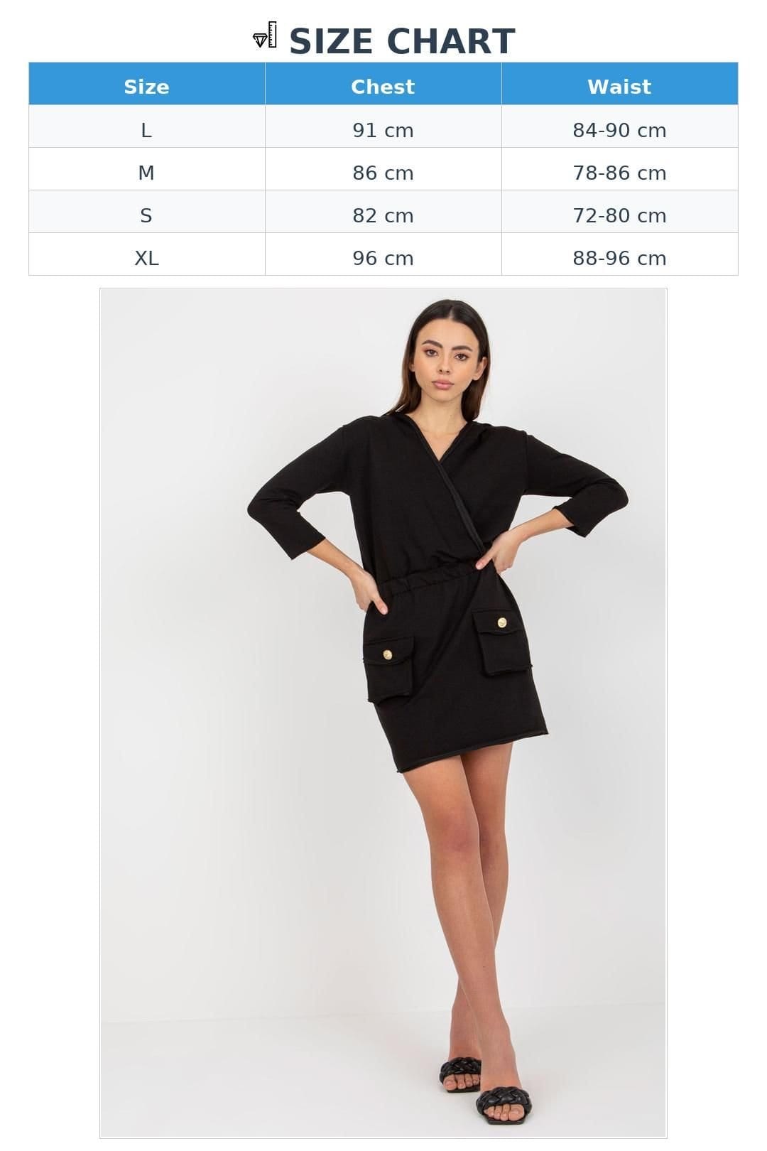 Love Lace Love Lace Women's Hooded Envelope Neck Tracksuit Dress in Black - 4