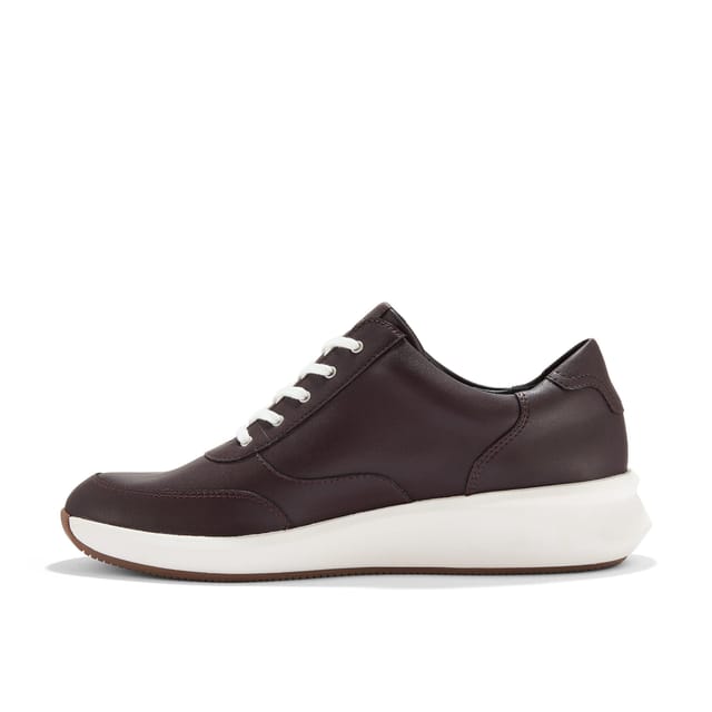 Clarks Clarks Women's Un Rio Zip Burgundy Leather Trainers in Red - 2