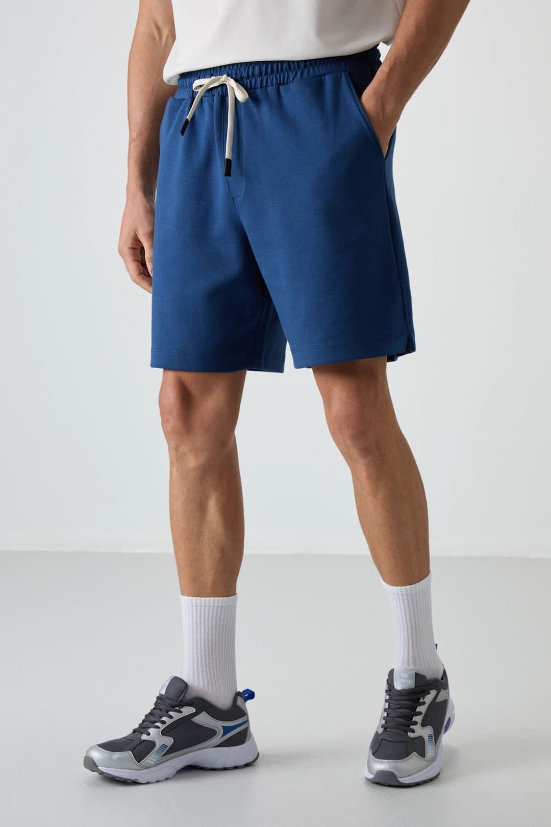 Tommy Life Tommy Life Men's Cotton-polyester Sweat Shorts in Blue