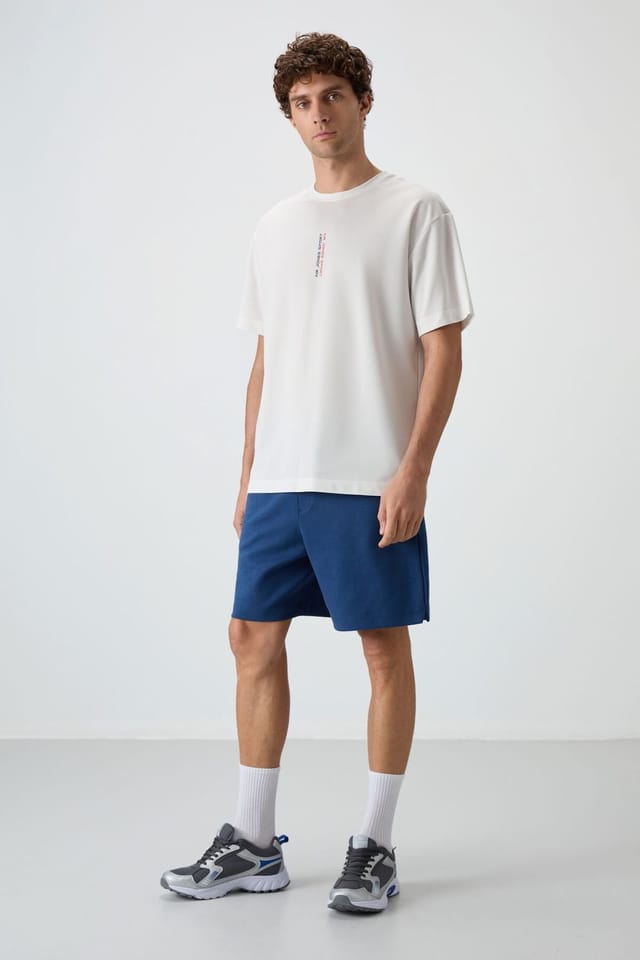 Tommy Life Tommy Life Men's Cotton-polyester Sweat Shorts in Blue - 2