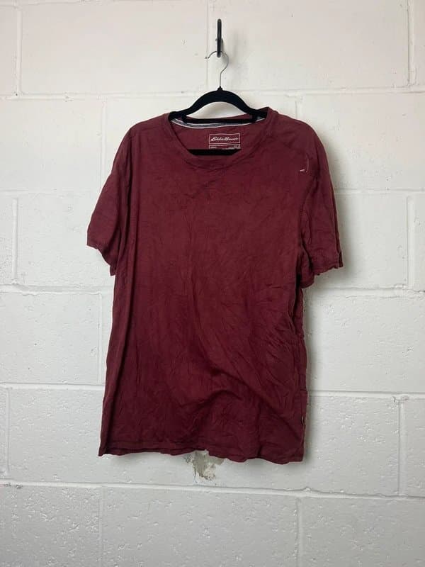 Eddie Bauer eddie bauer maroon red short sleeve