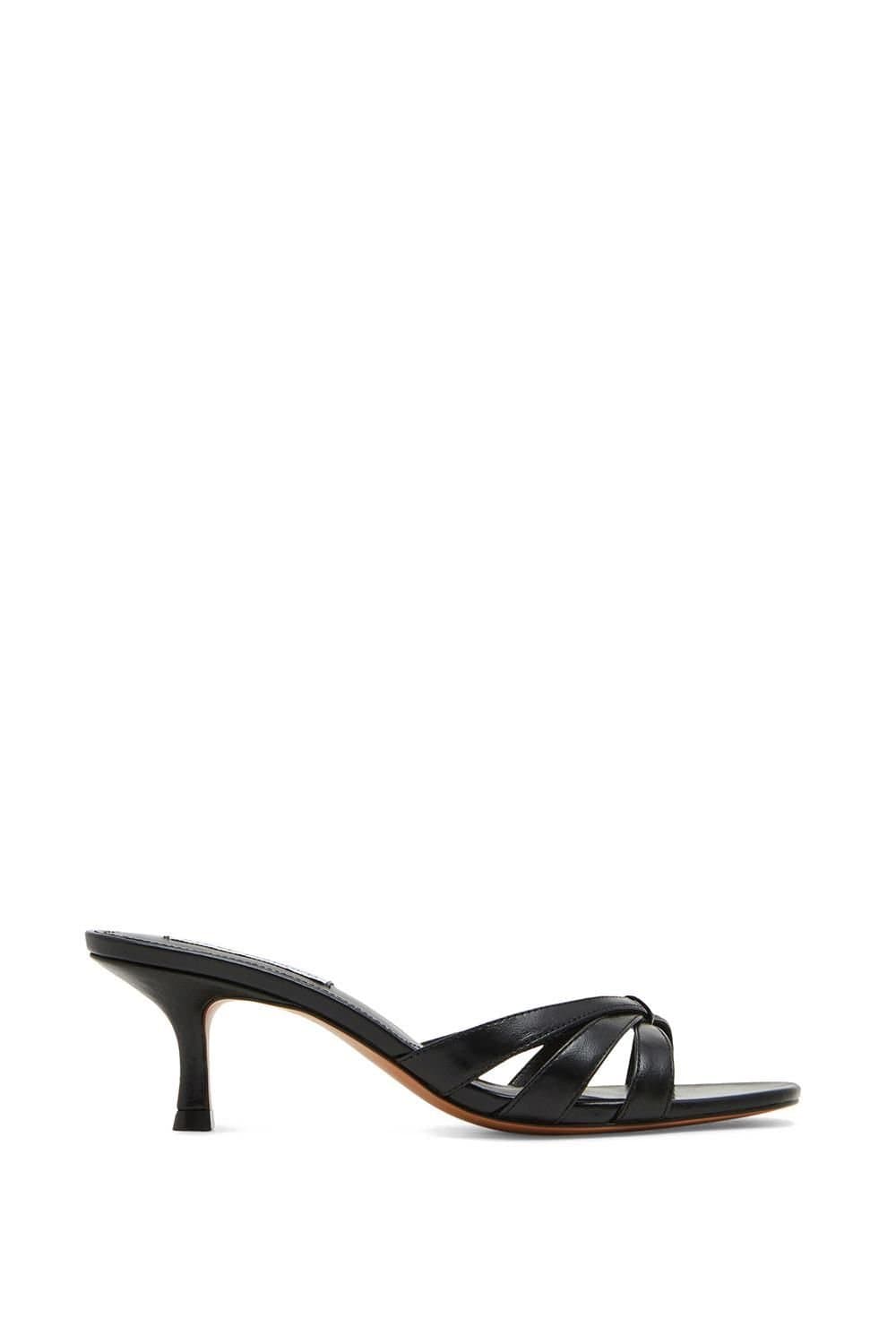 Steve Madden Steve Madden Black Leather Sandals for Women
