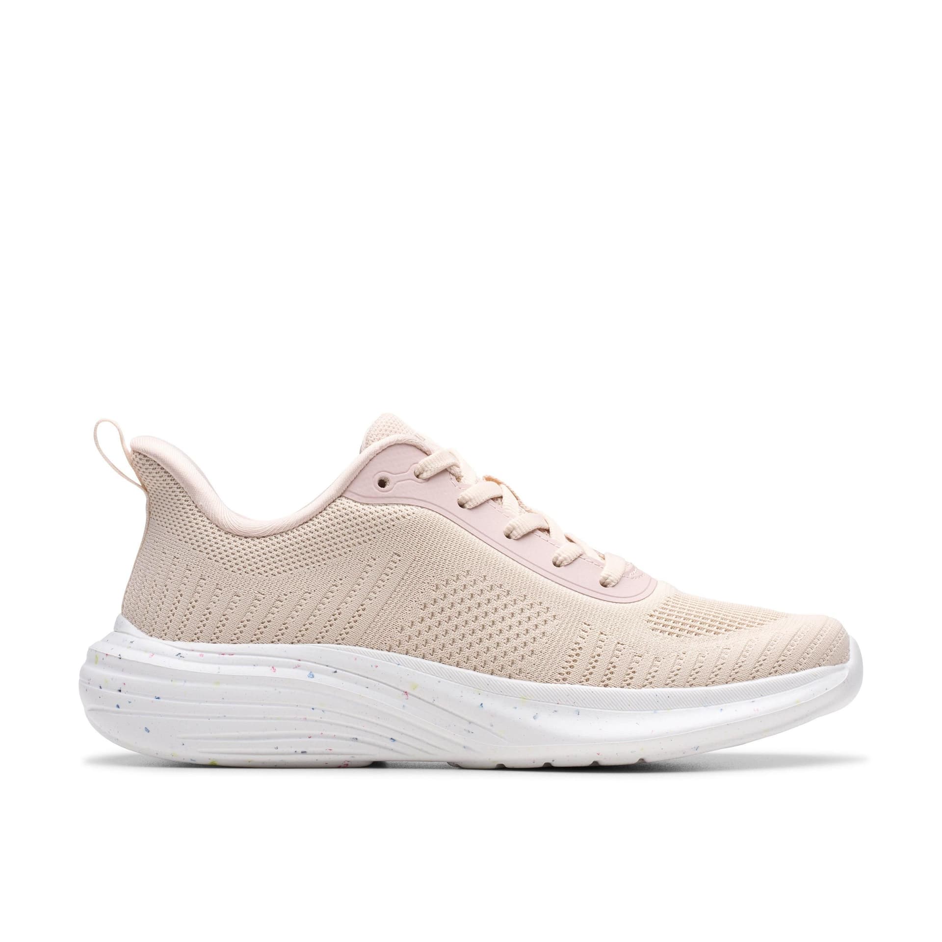 Clarks Clarks Women's Izza Knit Blush Knit Trainers in Pink