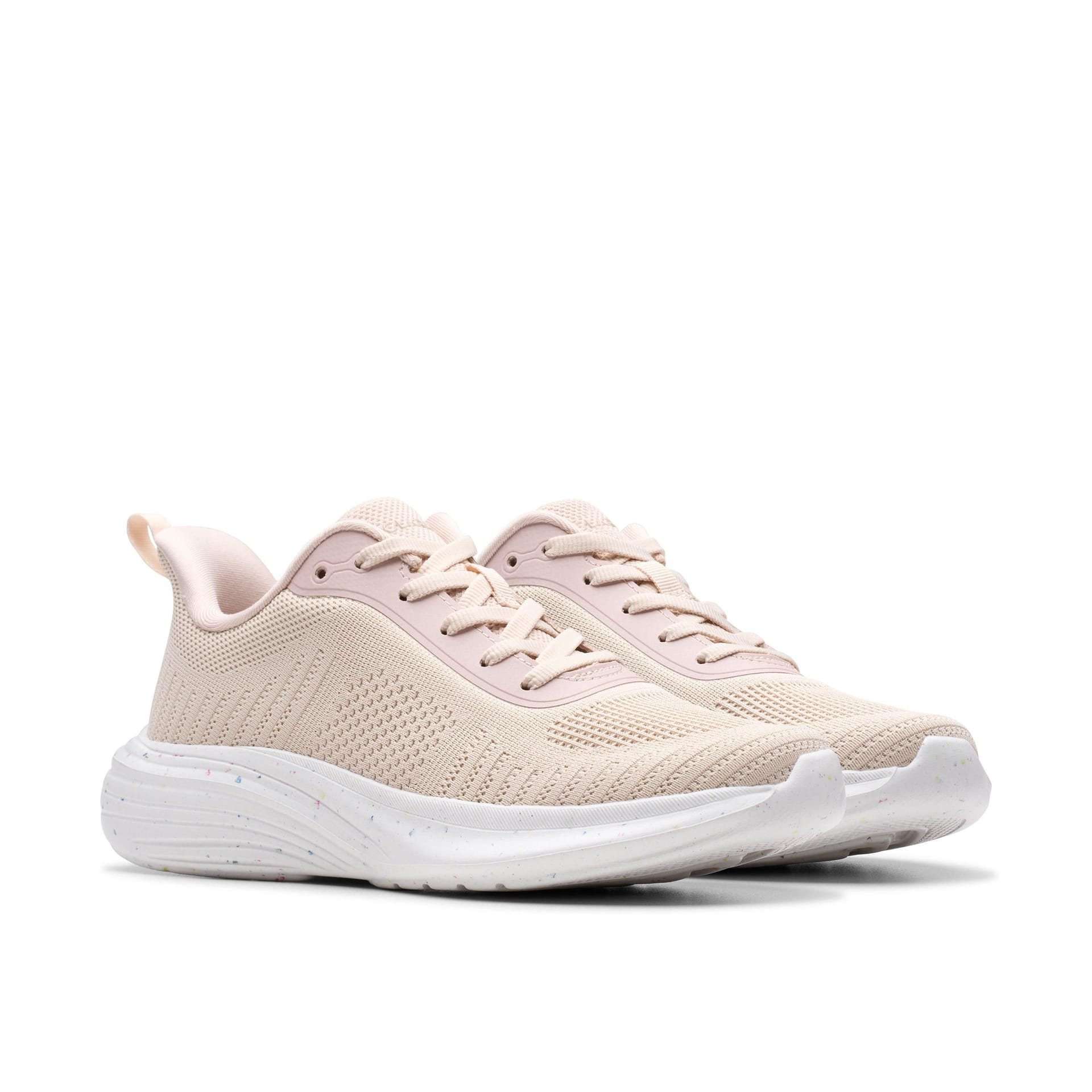Clarks Clarks Women's Izza Knit Blush Knit Trainers in Pink - 4