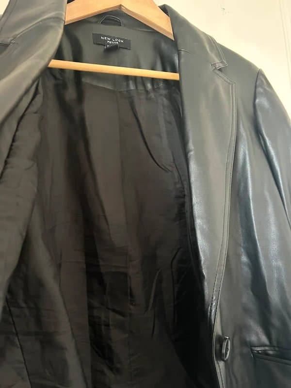 New Look New Look faux leather blazer size 16 petite