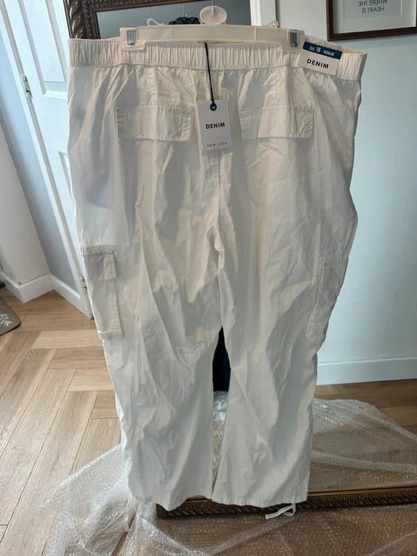 New Look White cargo style pants
