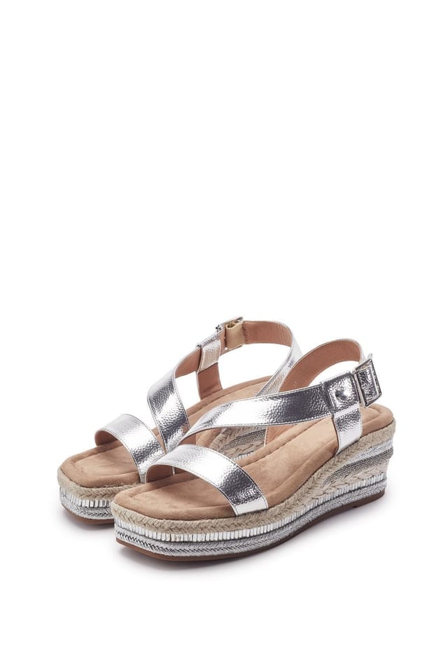 Moda In Pelle Moda In Pelle Women's 'Poseo' Alcantara Wedges in Silver - 2