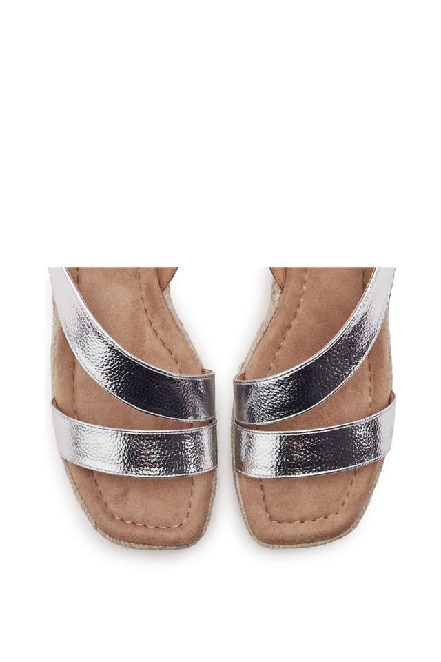 Moda In Pelle Moda In Pelle Women's 'Poseo' Alcantara Wedges in Silver - 3