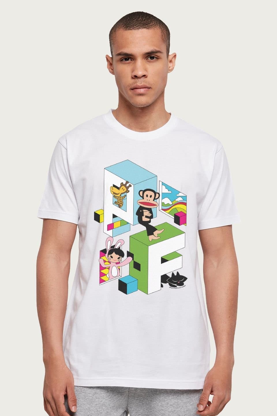 Paul Frank Paul Frank Men's Julius Clancy & Bunny T-Shirt in White