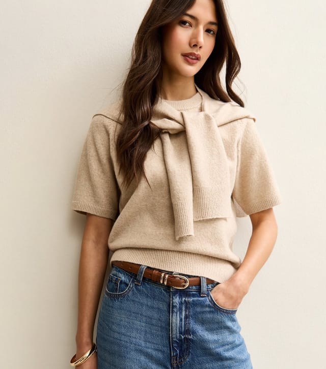 New Look Tan Faux Leather Skinny Belt New Look - 2