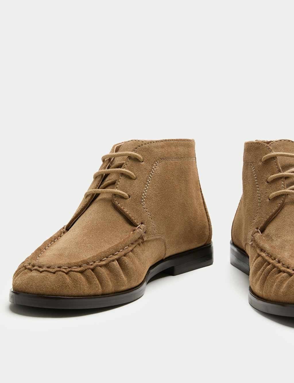 Marks & Spencer M&S Taupe Suede Lace-Up Boots