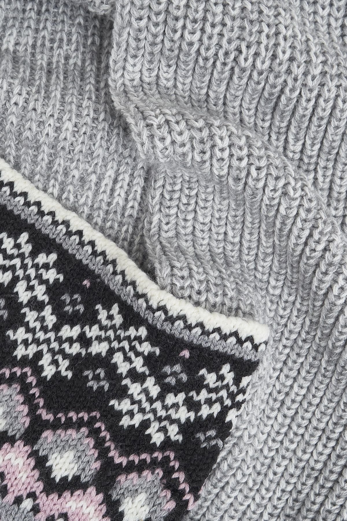 Hobbs London Hobbs London Women's Deanna Fairisle Scarf in Light Grey - 4