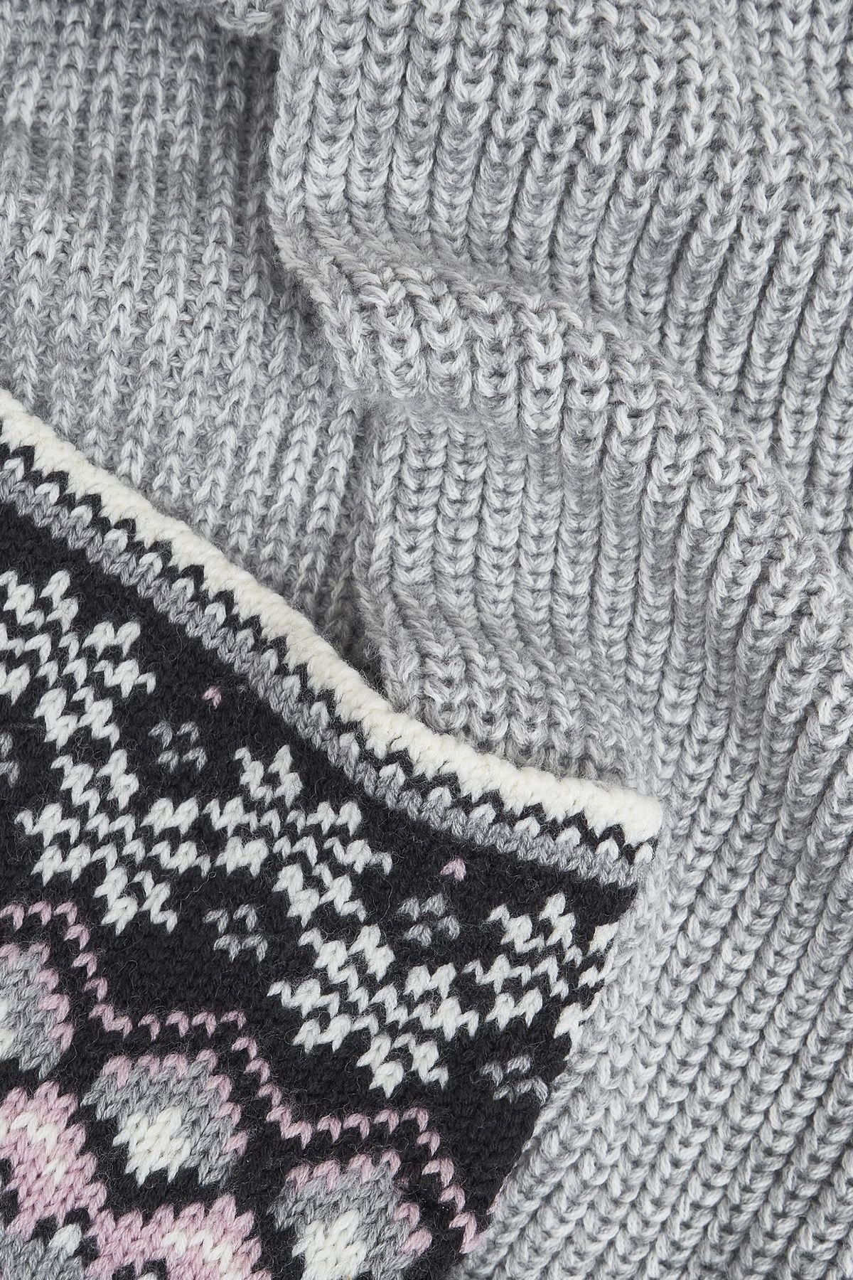 Hobbs London Hobbs London Women's Deanna Fairisle Scarf in Light Grey - 4