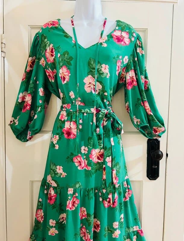 Monsoon Alexis Floral Tiered Midi maxi Dress wedding special occasion holiday evening party 14