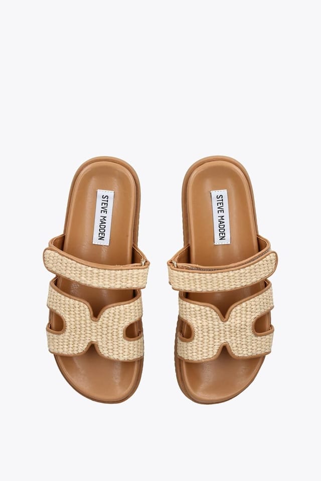 Steve Madden STEVE MADDEN Women's 'Missile Raffia' Sandals in Beige - 2