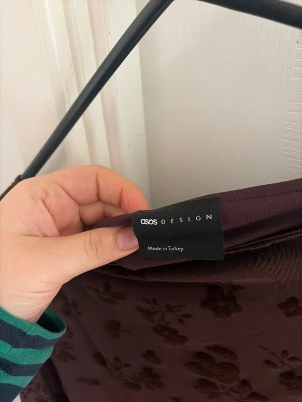 ASOS Design ASOS Flocked floral mini dress with flute sleeve