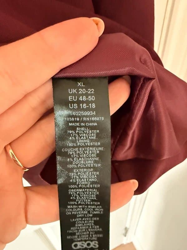 ASOS ASOS burgundy work oversized blazer office size XL (20-22)