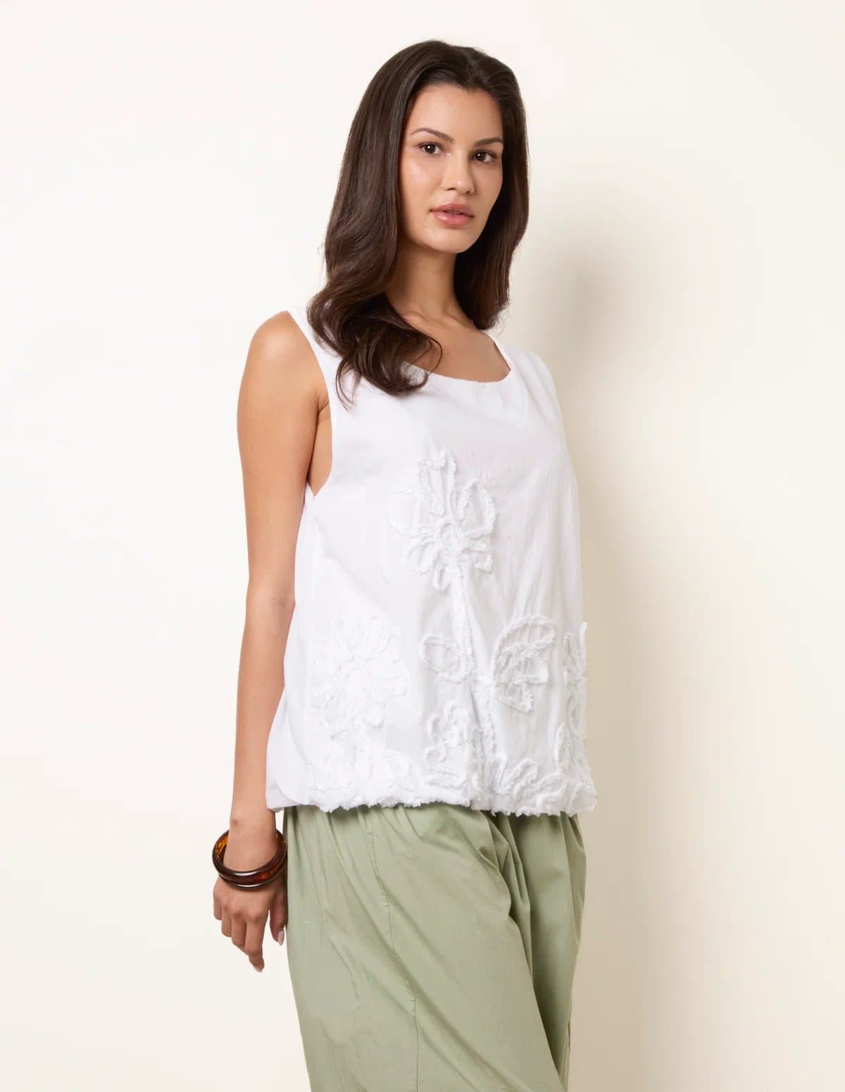 Blue Vanilla Puffball Flower Top