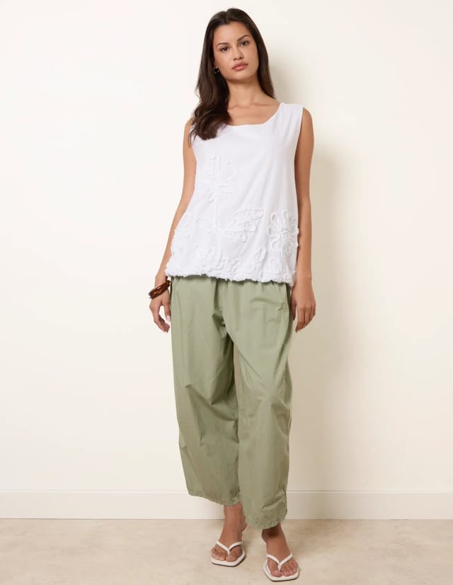Blue Vanilla Puffball Flower Top - 2