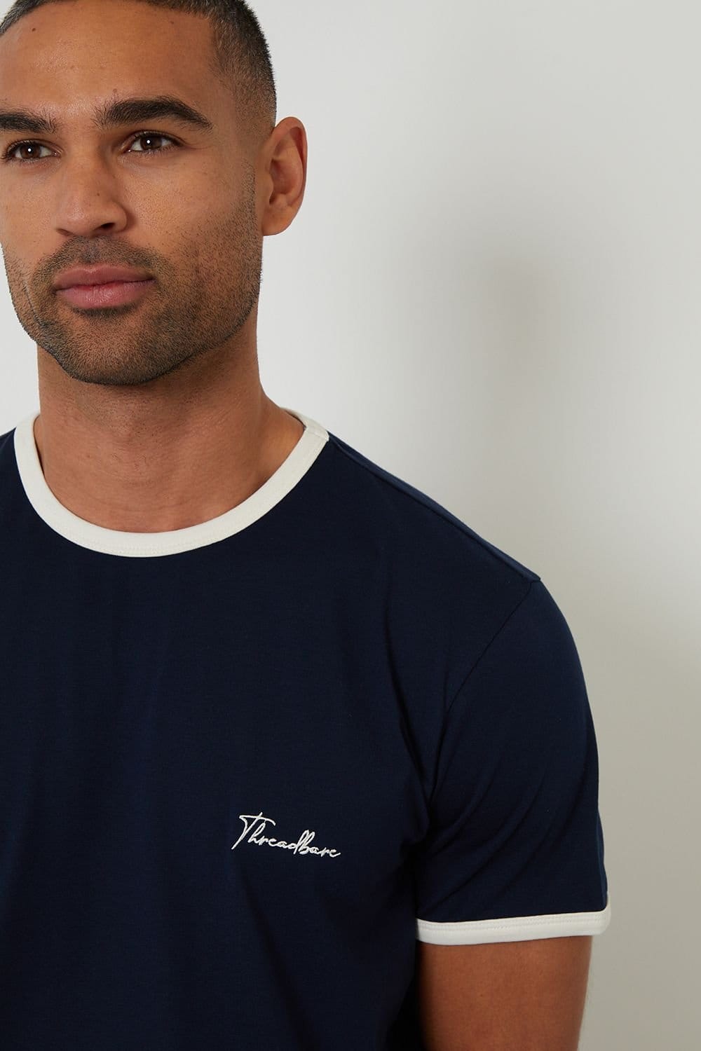 Threadbare Threadbare Men's Contrast Binding Lounge Set in Navy - 4