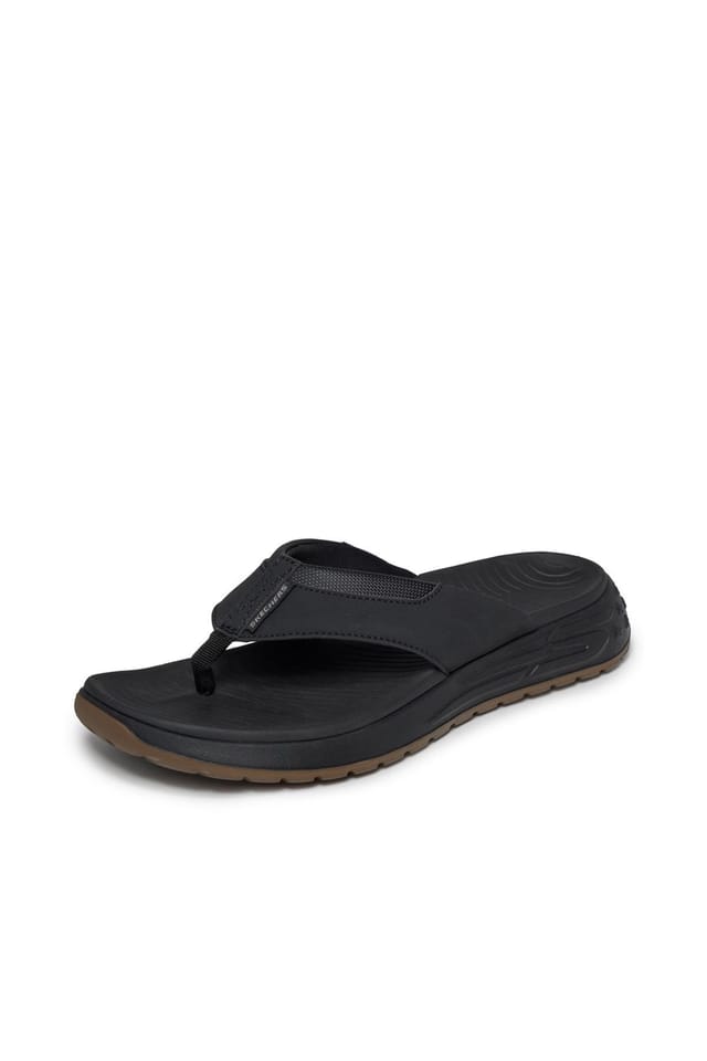 Skechers Skechers Men's STREET RETRO JOGGER SD Synthetic Thong Sandal in Black - 2